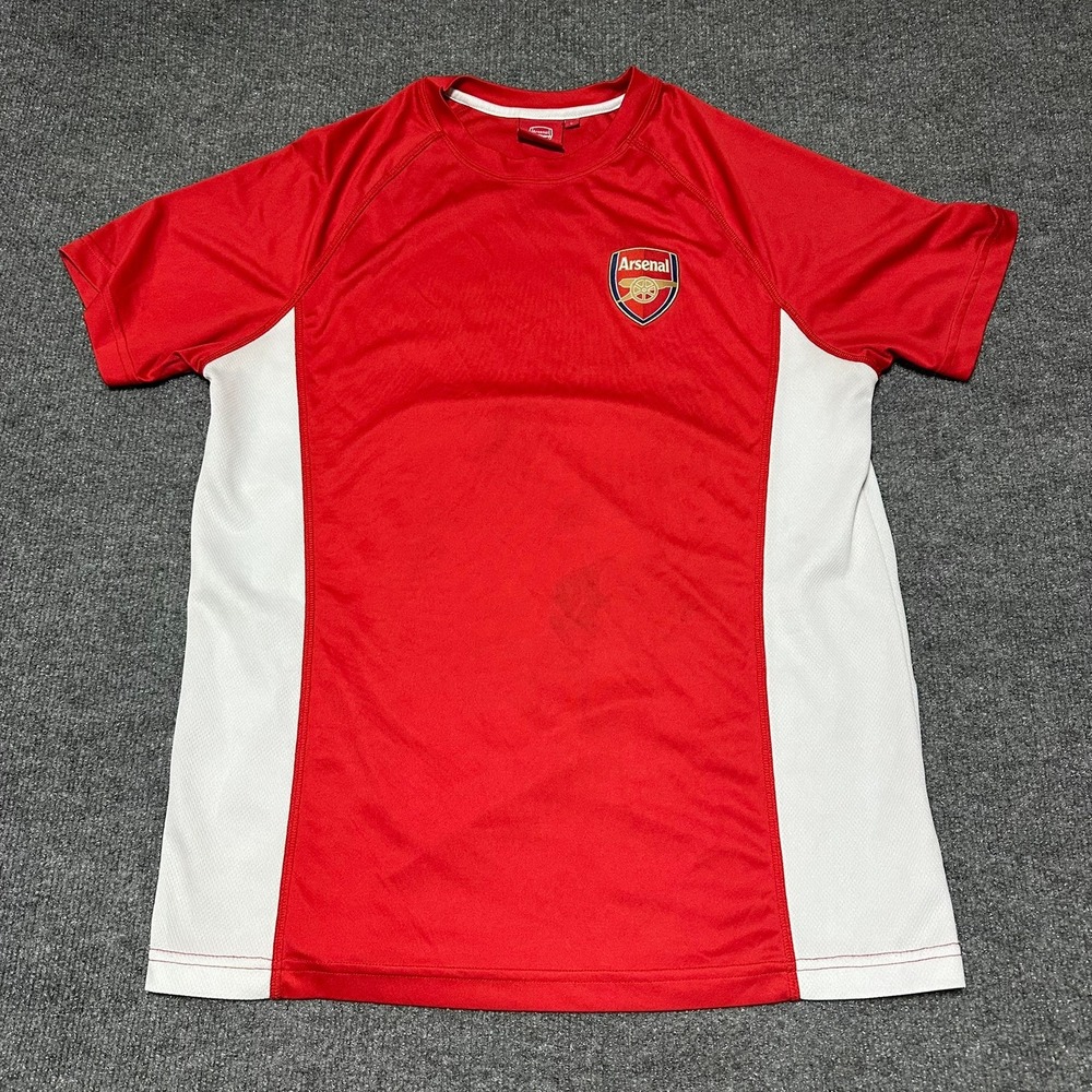 Arsenal FC Red White Soccer Jersey Shirt Large N04518 Mens
